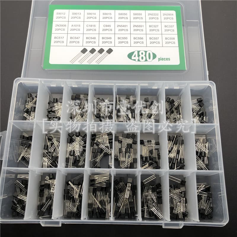 Common Small Power Transistor Kit TO-92/S9013 S9014 S8050 S8550 2N3904 etc., 24 Types