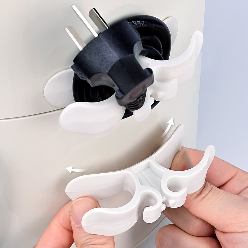 Cord Wrapper Home Appliance Wire Organizer Wall-Mounted Plug Cord Charging Cable Fixing Clip Kitchen Storage