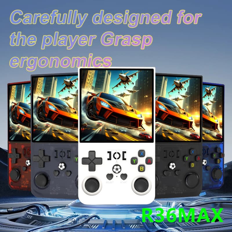 New Cross-border R36MAX Open Source Handheld Game Console GBA Arcade Classic FC Portable PSP Playable God of War