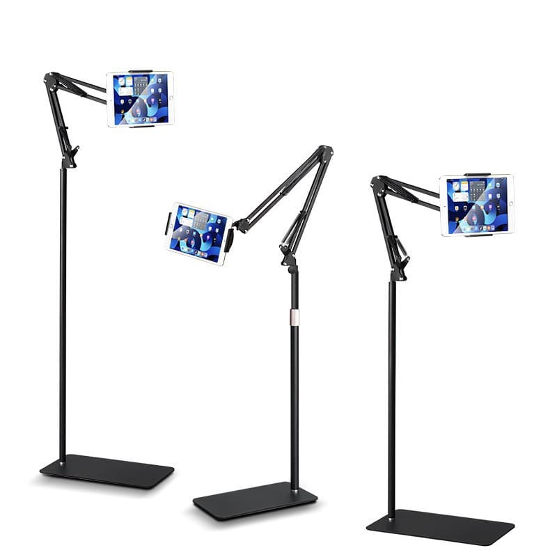 Custom Lazy Tablet Phone Floor Stand, Bedside Live Streaming Cantilever Arm, Binge-Watching Online Class Overhead Shooting Support Stand