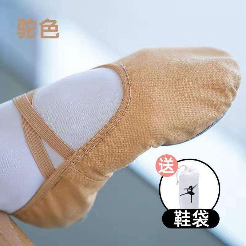 Dance Shoes for Dance Students Ballet Camel Color Anti-Slip Dance Shoes Chinese Dance Dancewear Chinese Style Soft-Sole