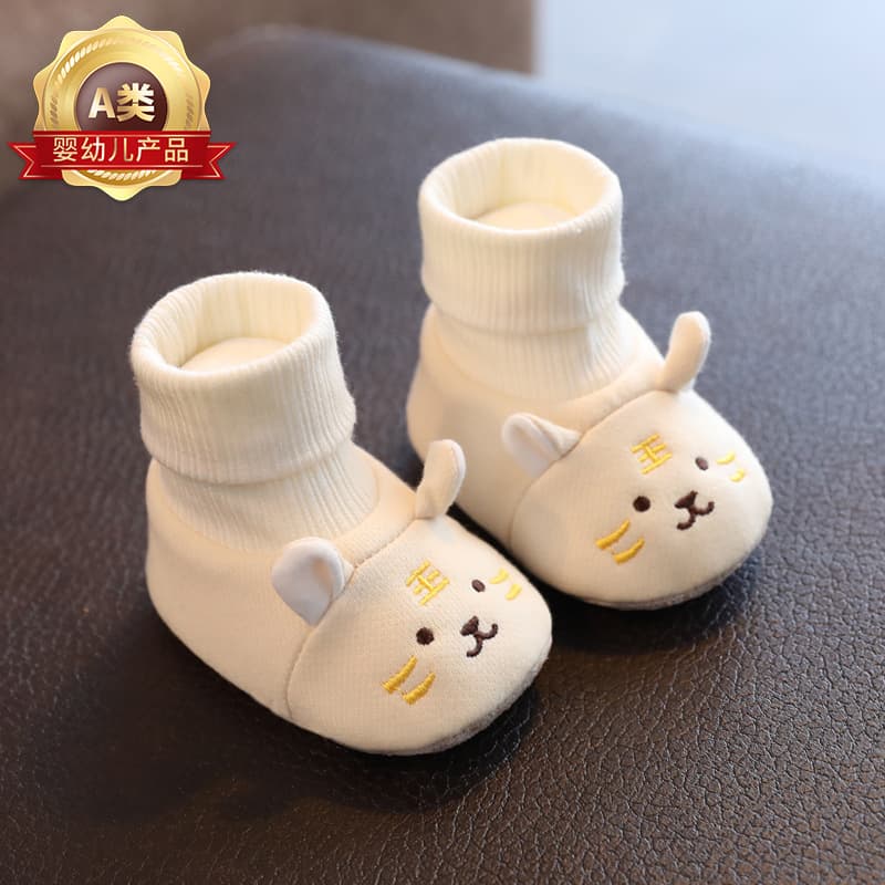 Baby Tiger Head Socks Shoes Soft Sole Spring Autumn Boys Girls 3-9-12 Months Newborn Cloth Shoes Anti-Slip Winter