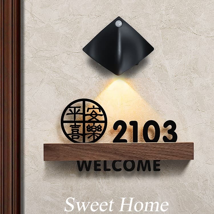 Creative Residential Door Number Plates for Home Decoration, DIY Room Numbers for Hotels and Luxury Villas