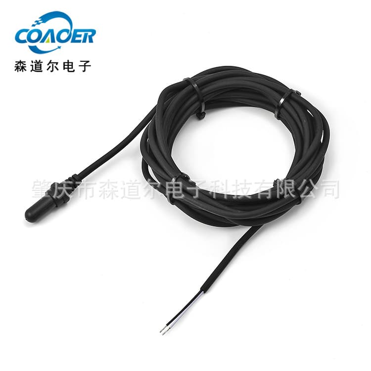 IP68 TPE One-Piece Injection Molded NTC Temperature Sensor, Double-Layer Waterproof Thermistor Probe with 1% Accuracy