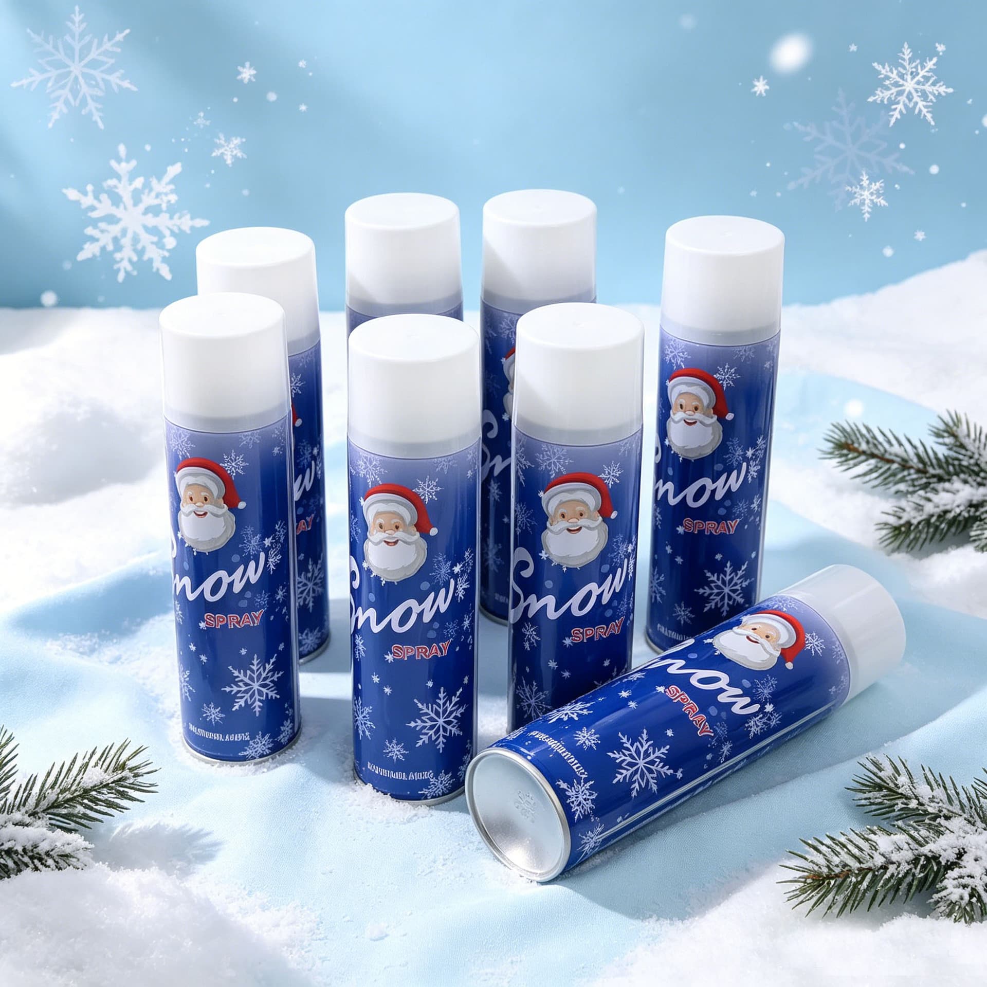 Christmas Snow Spray Decoration Holiday Atmosphere Props Non-Melting Color Snow Spray Party Supplies Flower Snow Spray