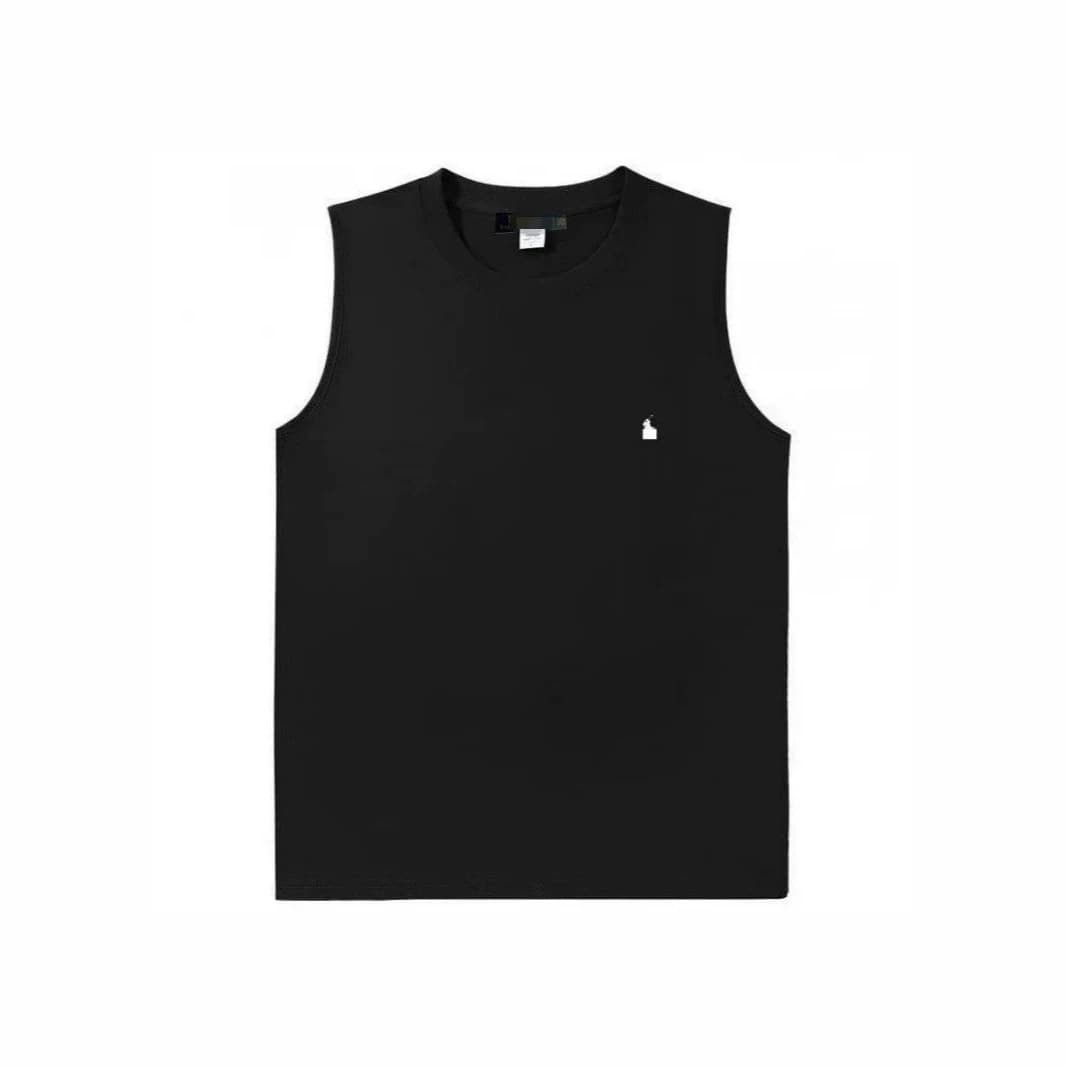 Ralph Lauren RL Embroidered Pony Fashion Sleeveless Round Neck Men's Classic Streetwear Summer T-Shirt
