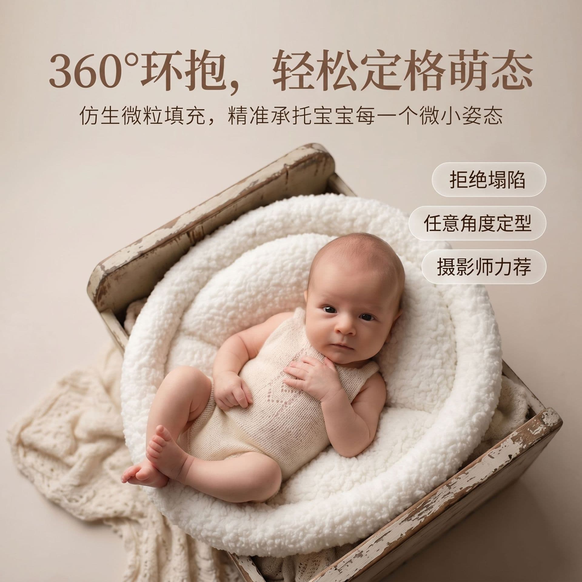 Cross-border supply newborn photography props baby photo styling pillow copper coin pad children's photography styling mat