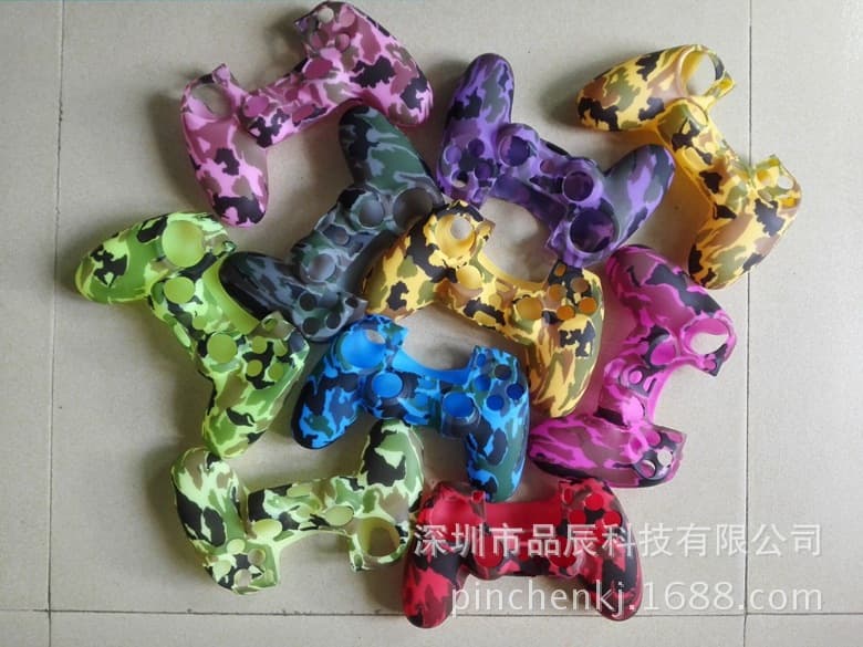 New PS4 Silicone Case PS4 Controller Cover Camouflage Protective Skin Oil Spray Watercolor Grip for Other Game Consoles