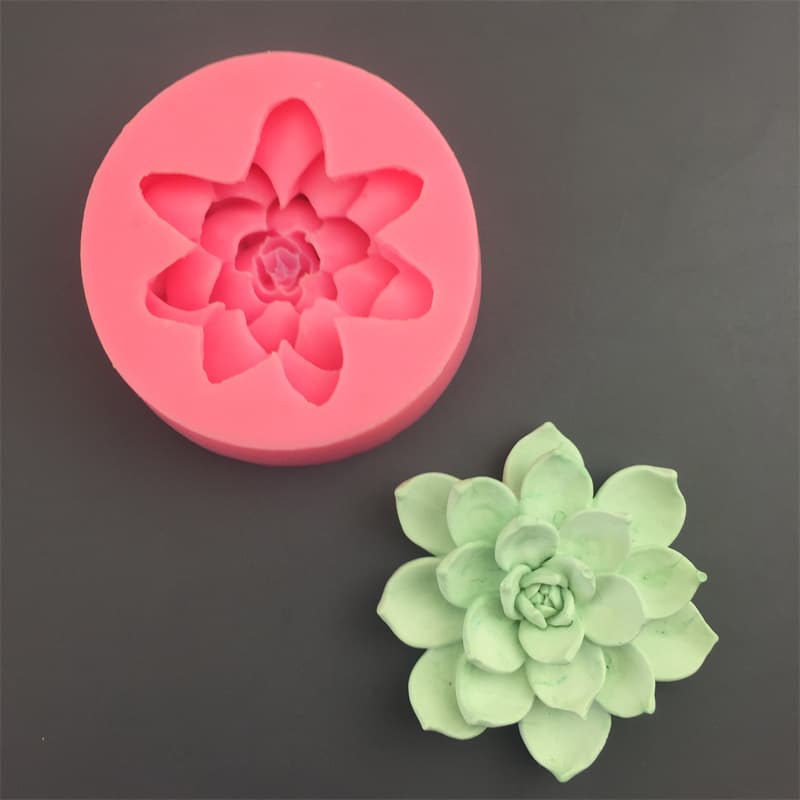 Silicone Mold for Resin Candle Mousse Cake Irregular Shape Succulent Lotus Flower Doinb Brand Non-Imported Kitchen Baking Tools