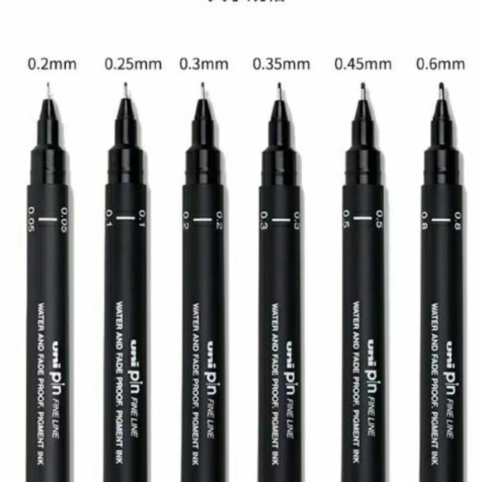 Japan Mitsubishi Outlining Pen, Technical Pen, Black Barrel