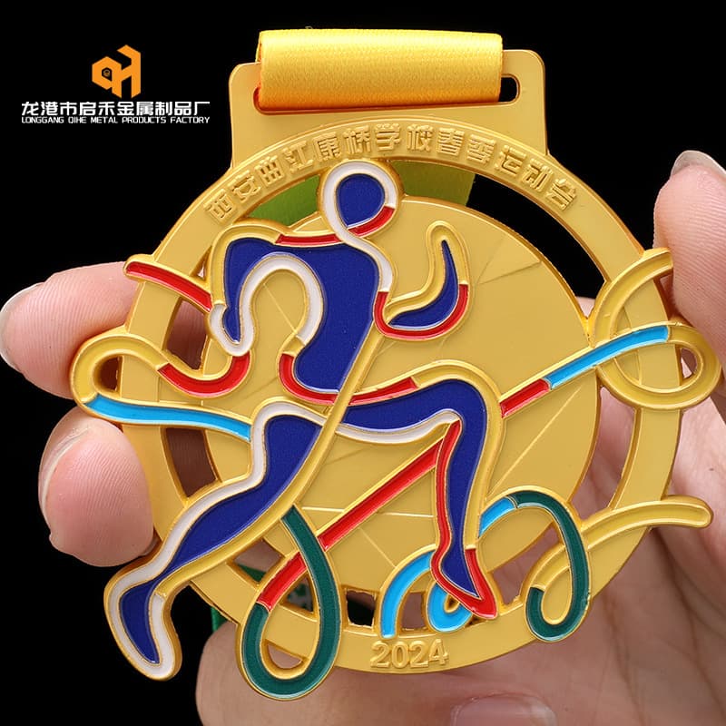 Wow Custom Metal Marathon Sports Event Gold Foil Medals, Honor Recognition Commemorative Authorization Plates and Badges