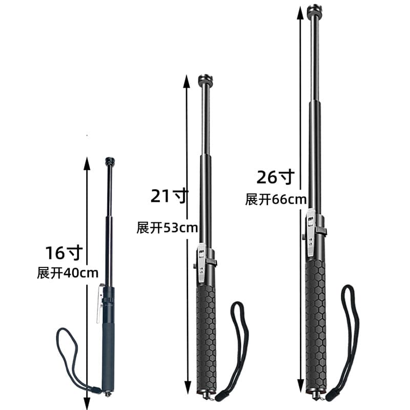 Automatic Spring Baton Telescopic Rod Self-Defense Weapon Legal Car Collapsible Stick Solid Three-Section Baton