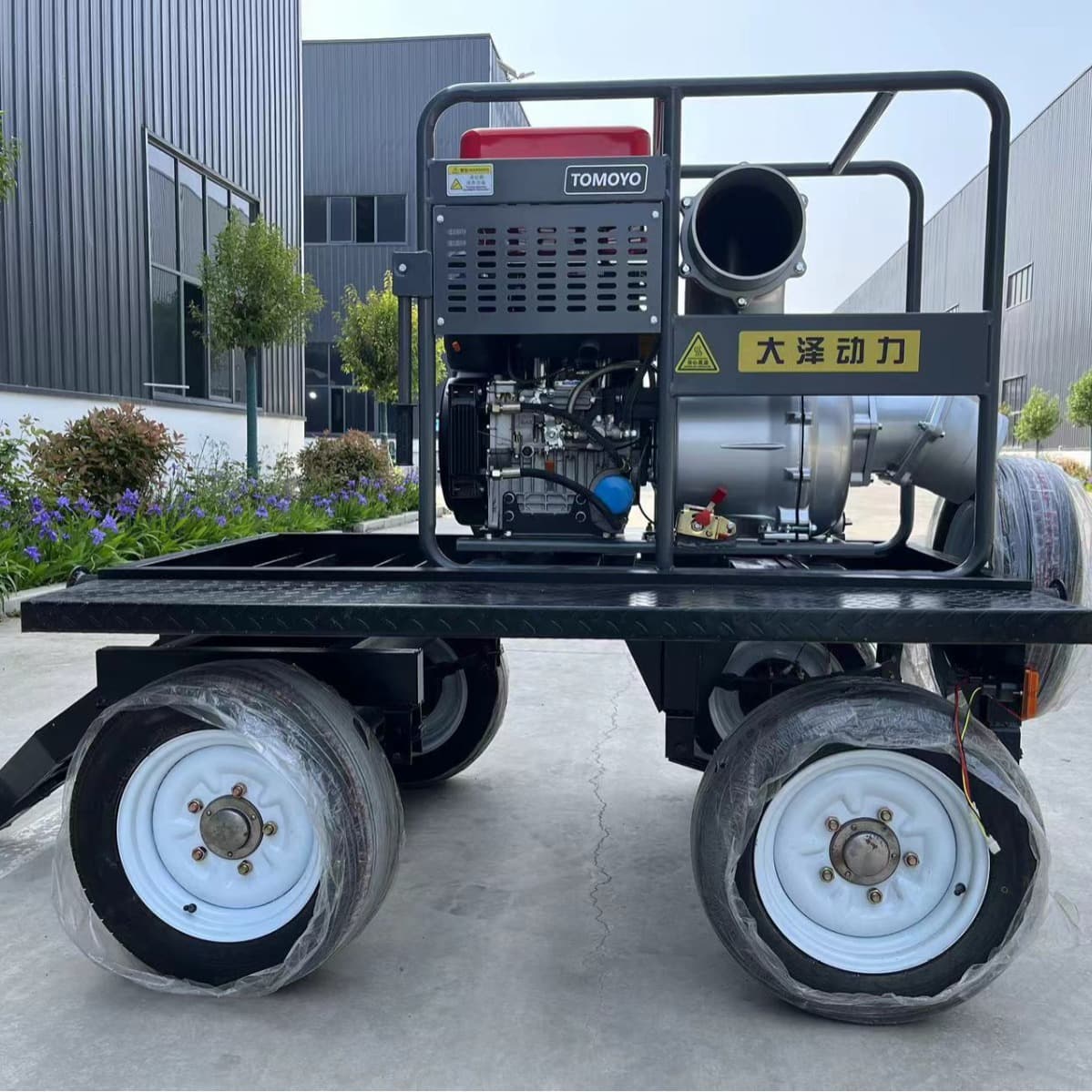 New Recommended 8-Inch Trailer-Type 200 Cubic Diesel Water Pump Daze Power TO80EW-S Key Electric Start