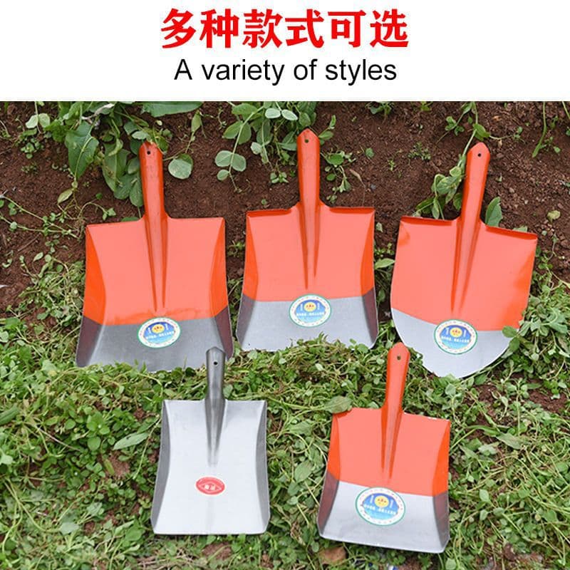 Manganese Steel Shovel with Wooden Handle for Gardening and Farming