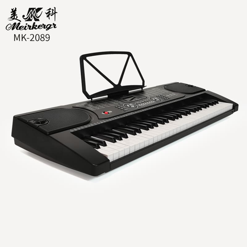 Meike MK-2089 Piano-Style Electronic Keyboard 61 Keys Multifunctional Keyboard Instrument for Kids and Adults, Portable