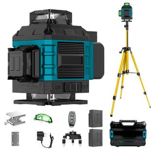 12-Line Green Beam High Precision 16-Laser Infrared Self-Leveling Horizontal Level Tool Floor & Wall Mounting Essential for Decoration
