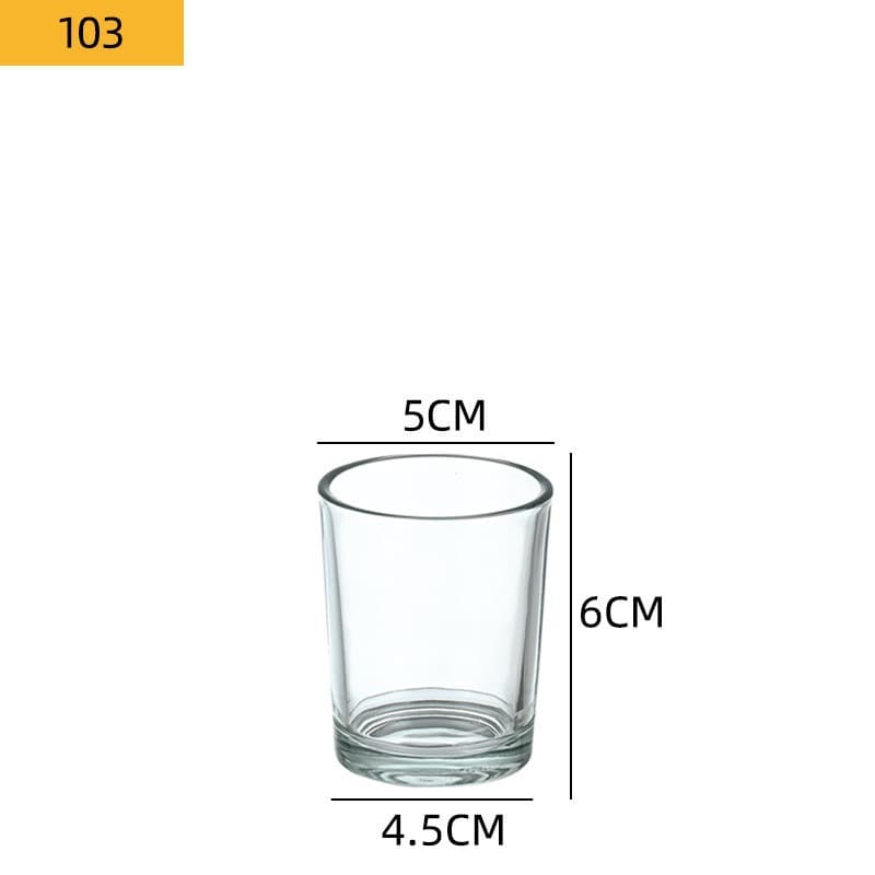 Clear Glass Candle Cup Candle Holder Minimalist Scented Candle Glass Jar Hotel Home Decorative Ornament Candle Container