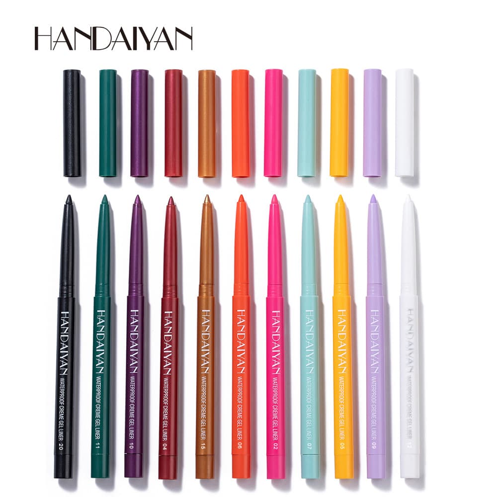 HANDAIYAN 20-Color Starry Sky Eyeliner Pencil, Waterproof and Smudge-Proof Colored Eyeliner Pencil