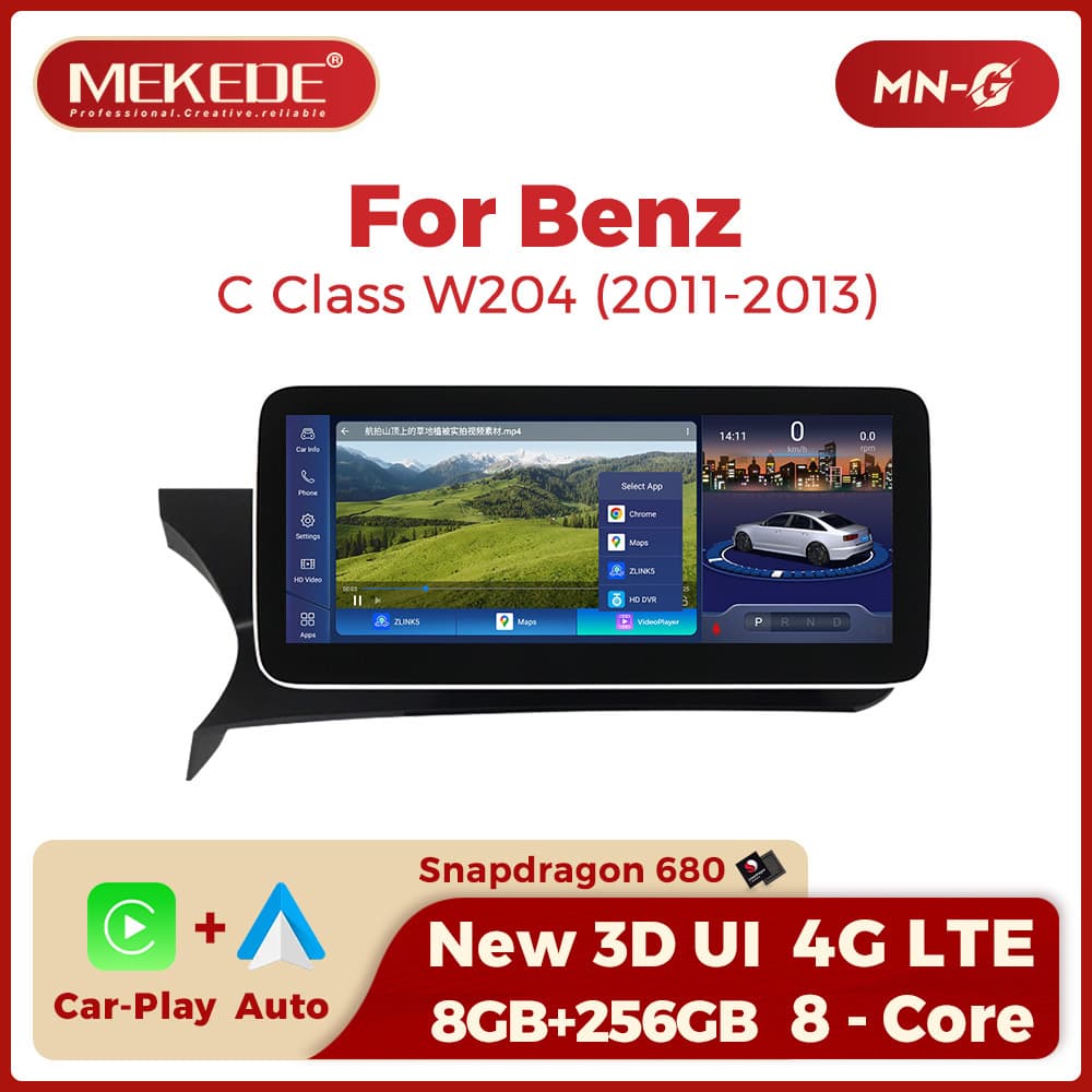 Suitable for Mercedes-Benz C-Class W204 C200 C63 2011-2013 Android Large Screen Central Control Car Navigation Bluetooth