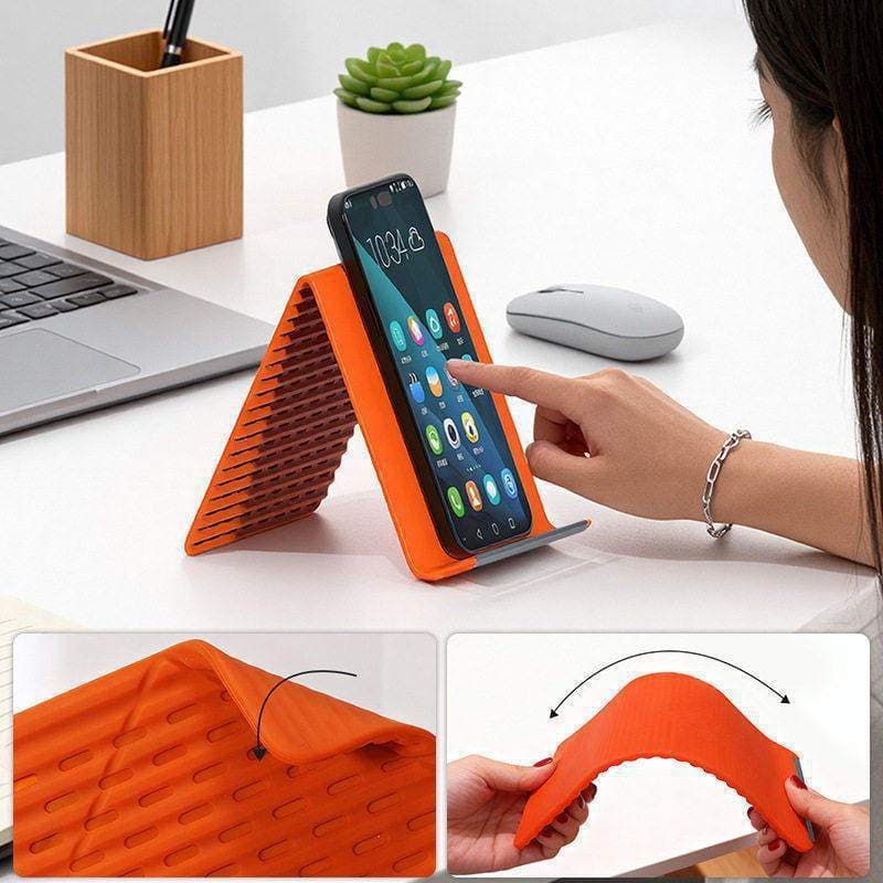 Mobile phone holder silicone desktop tablet laptop holder creative flexible folding deformation lazy holder travel accessories