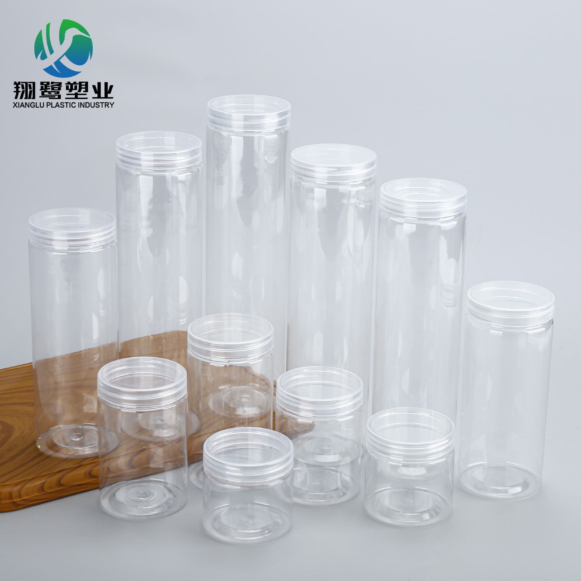Nut jar 65*120 sealed plastic bottle flower tea jar crystal mud jar snack storage jar 65 mouth transparent plastic bottle