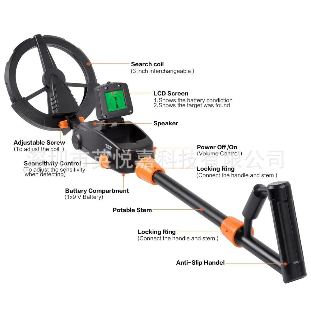 Wholesale Children's Underground Metal Detector MD-1008A Educational Treasure Hunter for Playground Summer Camp Cross-Border