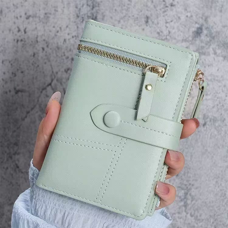 Cross-Border Hot Selling Women's Zero Wallet Short Style Three-Fold Card Wallet Multi-Function Zipper Versatile Large Capacity Factory Direct Sales