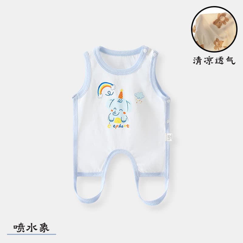 Baby Vest Belly Protector Pure Cotton Newborn Belly Band Bib Romper Summer Thin A-Class Pure Cotton