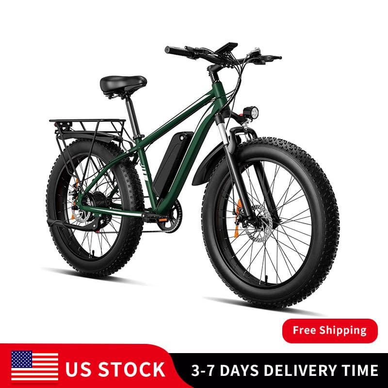 Electric 26-inch Mountain Off-Road Bike 48V 1000W Front and Rear Disc Brakes Dual-Person Aluminum Alloy Electric Off-Road Vehicle