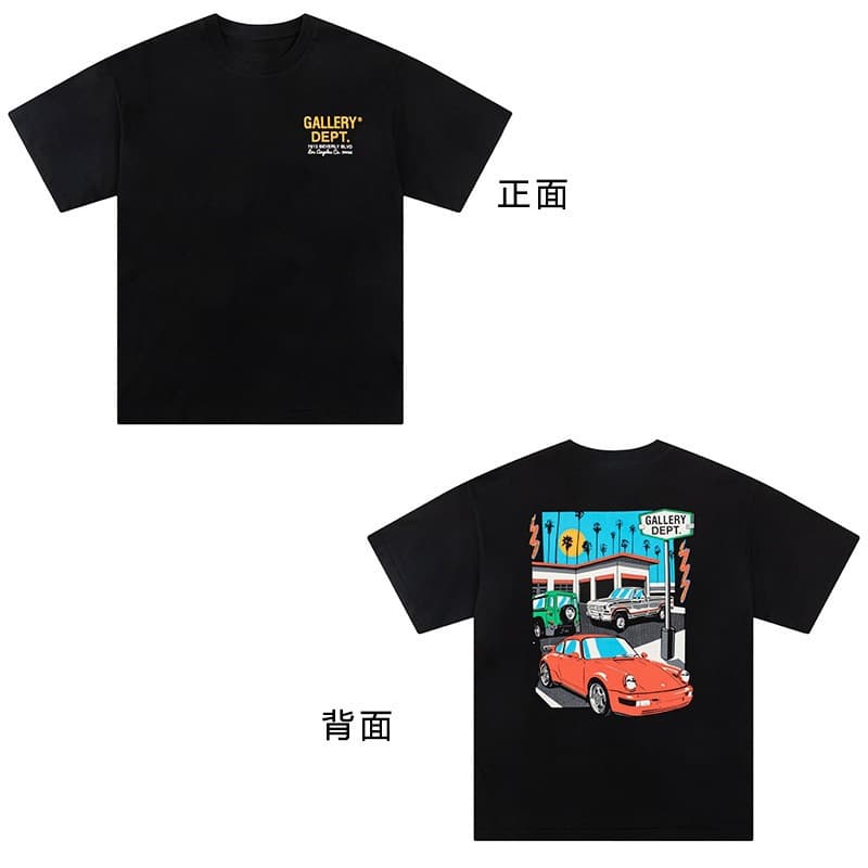 G D American High Street Fashion Brand LOGO Letter Print Men's and Women's Couple Loose Casual Short Sleeve T-Shirt FOG Streetwear