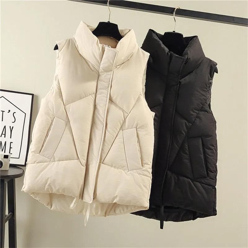Women's cotton vest, 2023 autumn/winter fashion trendy vest, plus size, stylish and versatile vest jacket, short style.