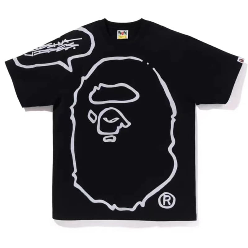 Summer streetwear BAPE pure cotton heavyweight couple student export ape head shark cross-border T-shirt top