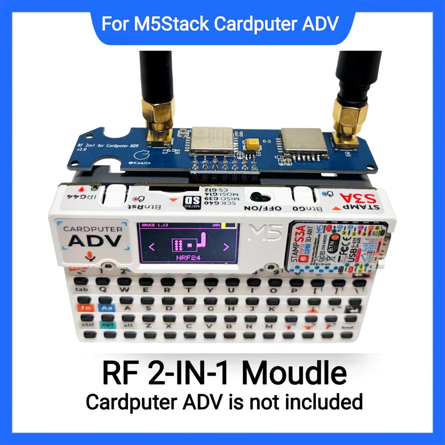 M5Stack Cardputer ADV cc1101 nrf24 RF 2-in-1 2.0 Module Bruce Compatible
