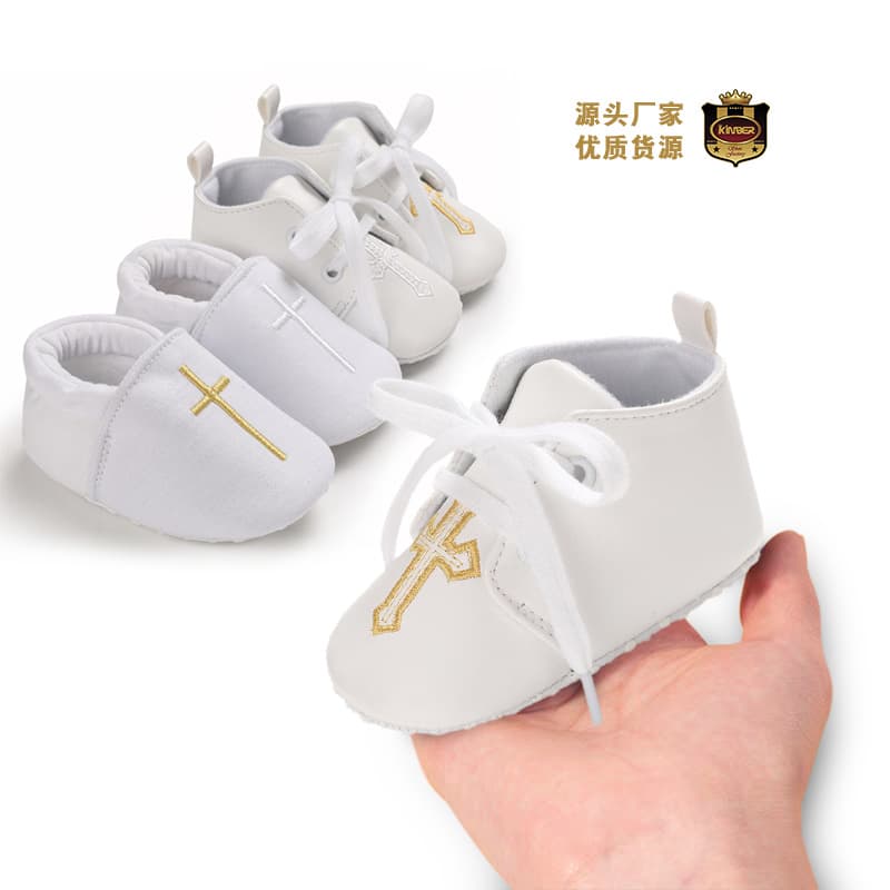 Soft-soled Cotton Fabric Baby Shoes Spring/Autumn Infant Shoe Covers Small White Newborn Shoes Baby Walking