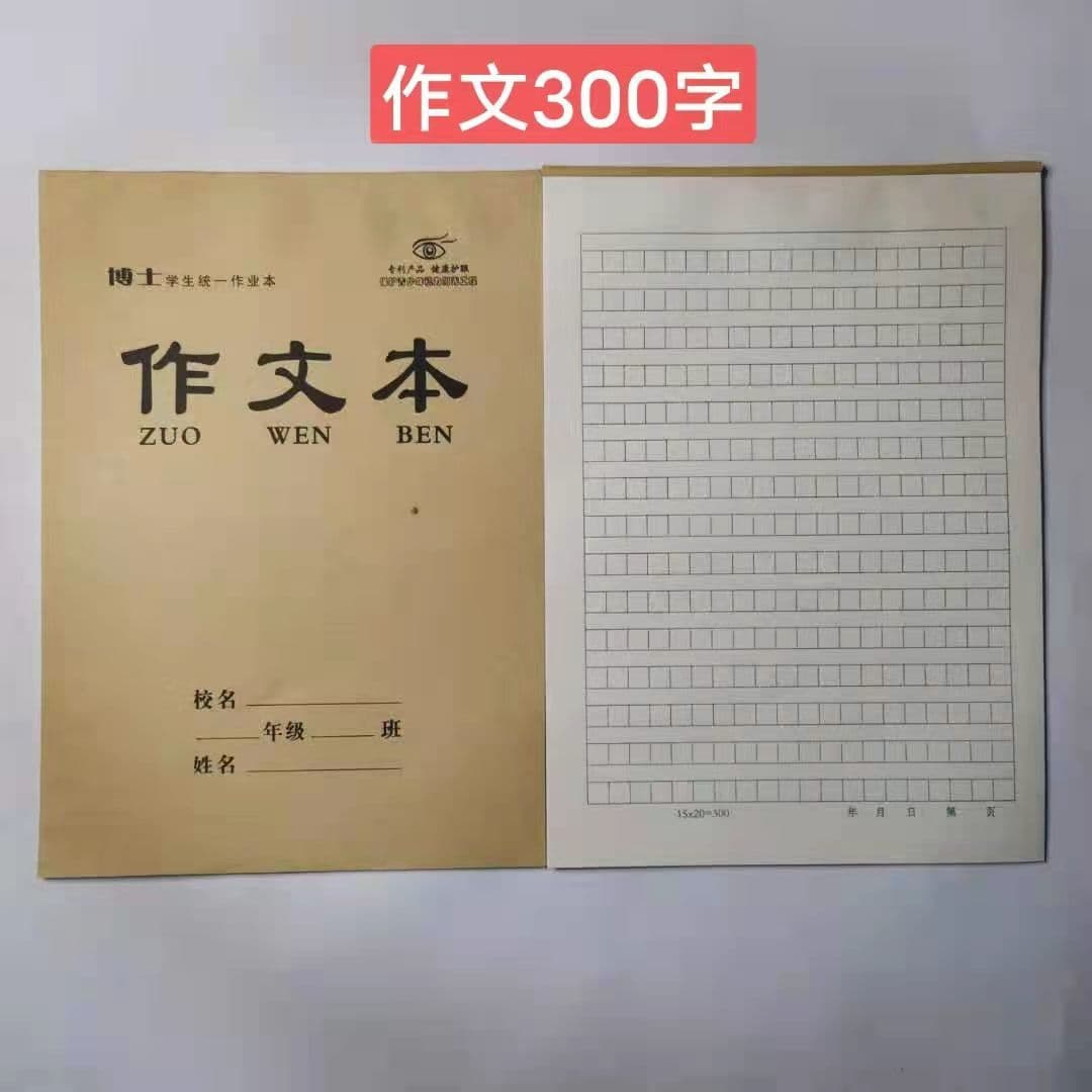 16K Large Eye-Protecting Wear-Resistant Notebooks for Chinese, Math, English - Tianzi Character and Composition Books for Primary and Secondary Schools
