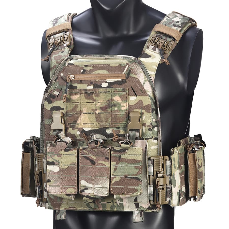 Laser MOLLE expansion system quick-release adjustable shoulder strap hunting vest, wear-resistant and durable
