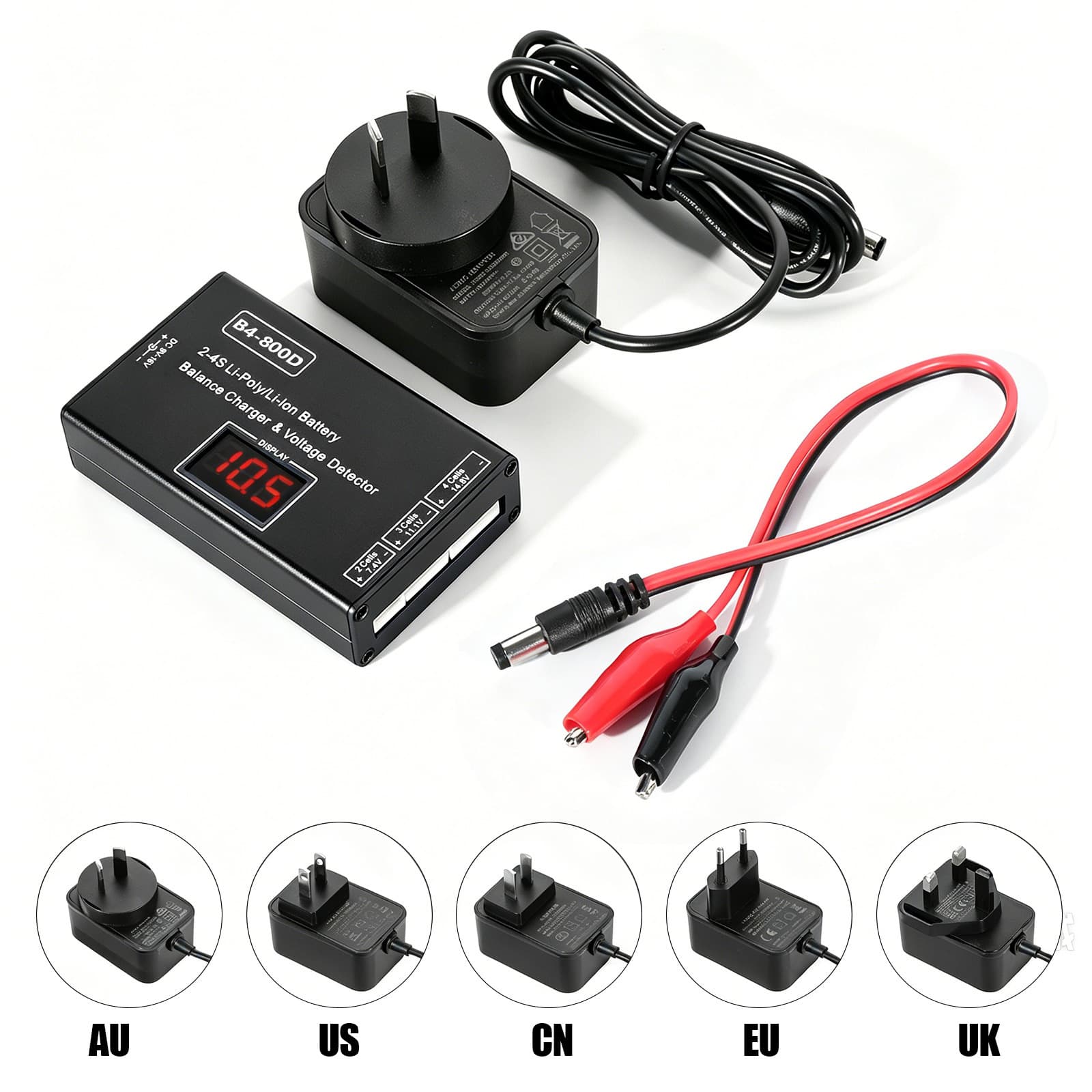 Cross-border balance charger multi-function lithium battery balance charger remote control RC ship model and aircraft model with display screen 2-4S