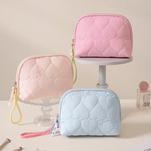 Runhui New Style Half-Moon Storage Bag Small Cosmetic Organizer Bag Cosmetic Case Handheld Half-Circle Makeup Bag