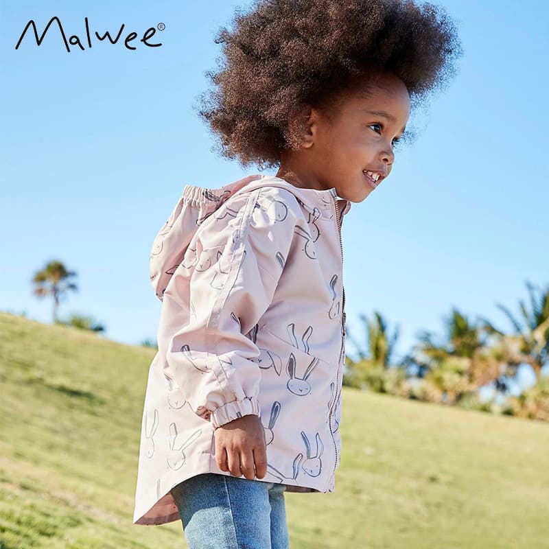 Cross-border Malwee Girls' Fleece-Lined Jacket Autumn/Winter New Style European and American Kids Hooded Winter Coat Children's Trench Coat