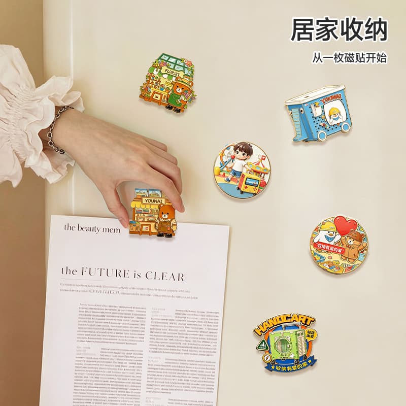 New Creative Personality Refrigerator Magnets, Cute Cartoon DIY Souvenir Magnets, Small Home Decoration Items