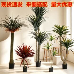 Luxury Artificial Dragon Blood Tree Large Floor Potted Plant, Phormium Tenax, Indoor Living Room Decoration Landscape Fake Greenery