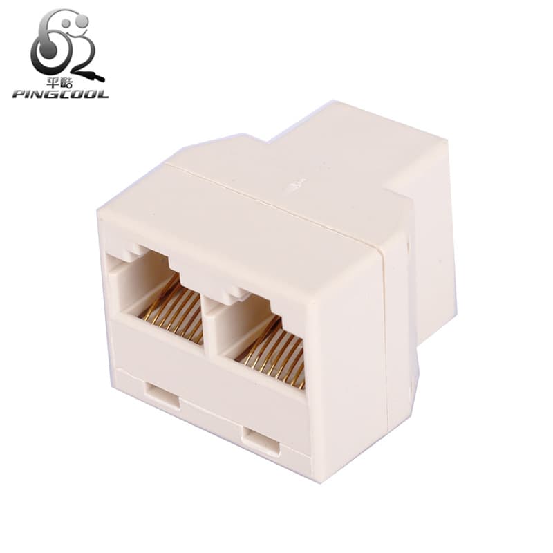 Pingku RJ45 Network Tee Connector, T-connector (2-to-1), RJ45 Network Tee