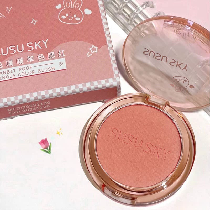 SUSUSKY Rabbit Single Color Blush Highlight Contouring Blush Purple Blush Blue Peach Matte Nude Two-color Blush
