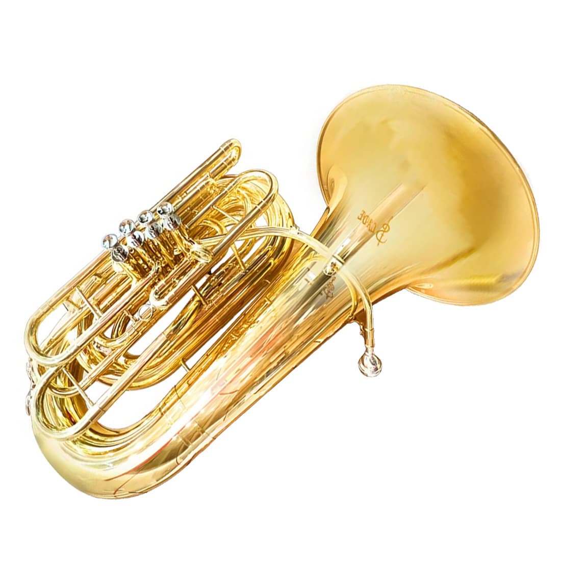 Wholesale Lijian Large Bass Tuba Brass Gold-Plated Bb Tuba 4-Valve Professional Performance