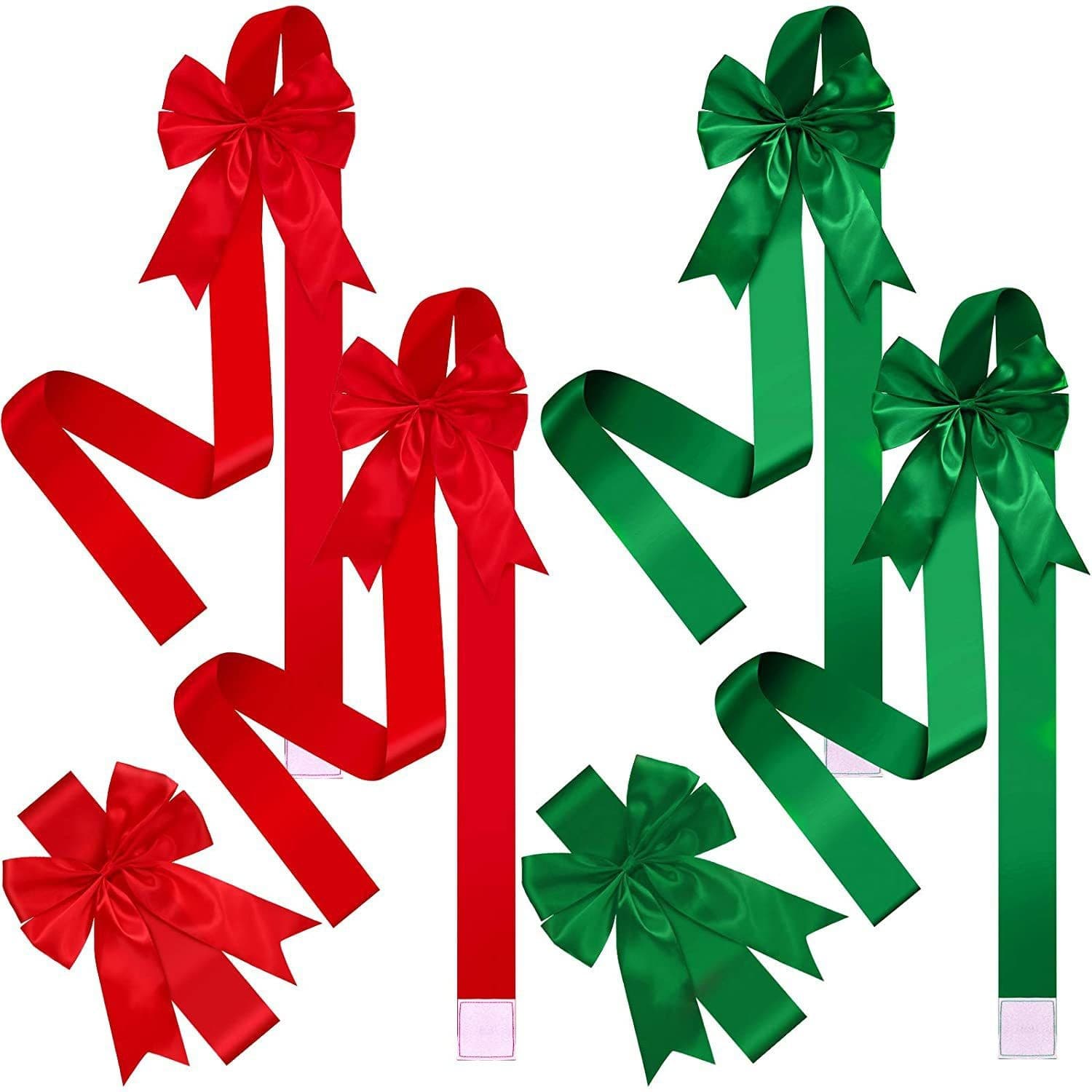 Cross-border Christmas decoration ribbon webbing satin cabinet door window door hanging cabinet hanging ornaments decorative bow wholesale