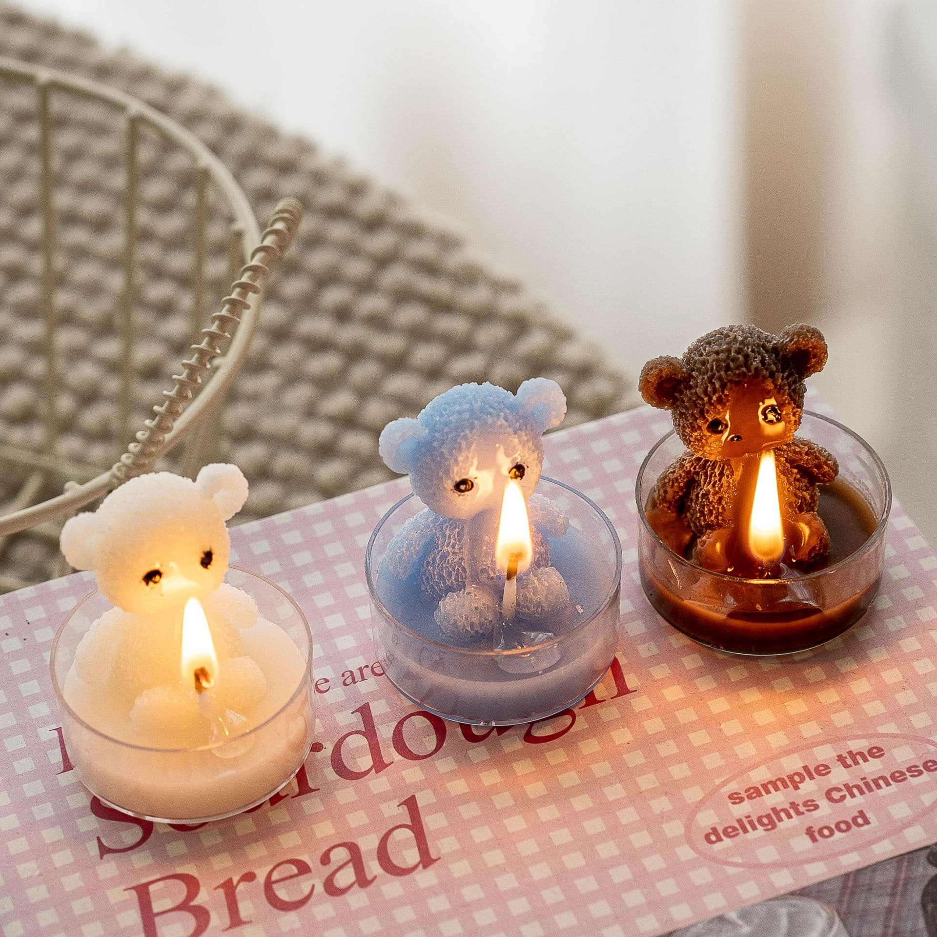 3D Bear-Shaped Tea Light Scented Candle Gift Set for Bestie, Aromatherapy Gift Box Decoration, Souvenir, Birthday Gift for Women