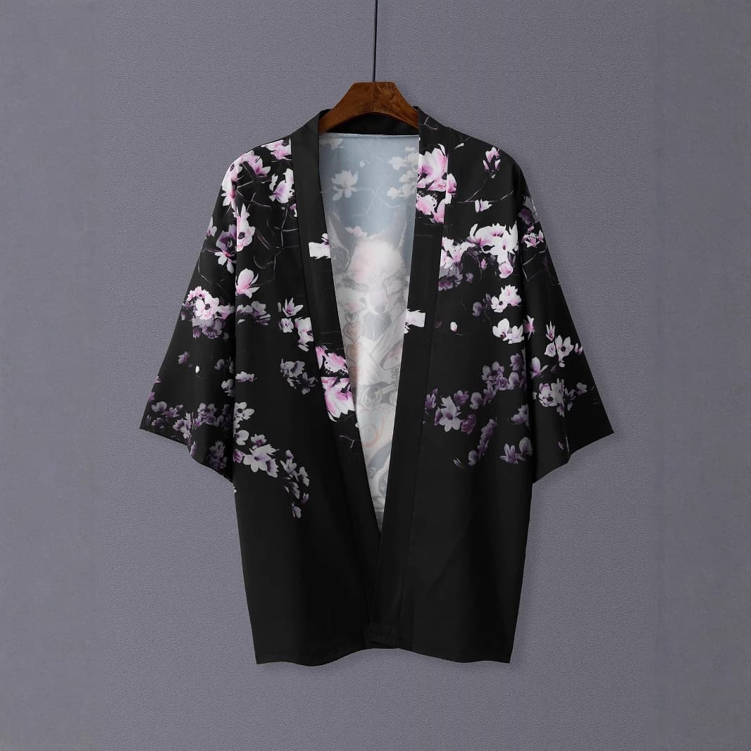 European-American Ethnic Style Fashion Casual Cover Vintage Japanese Long Sleeve Kimono Chinese Style Ukiyo-e Crane Kimono Cardigan