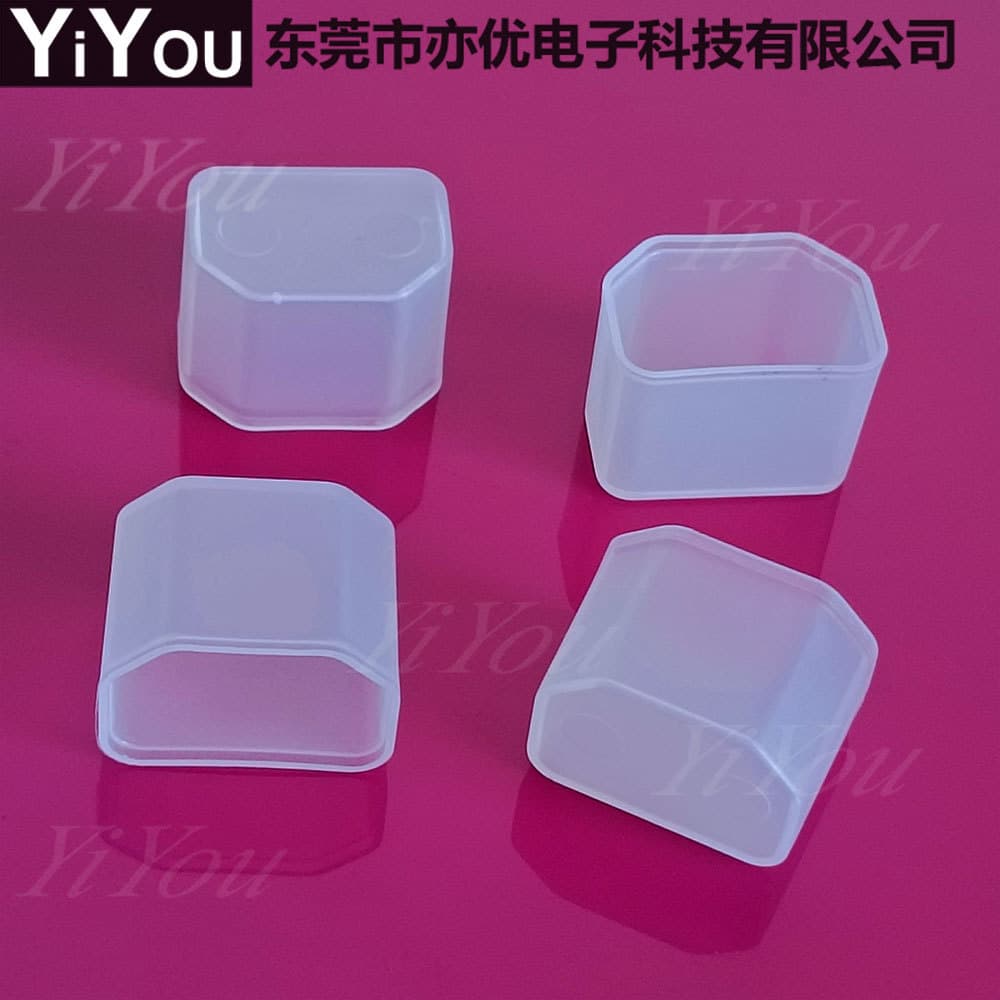 Dustproof cover for laptop power cord female connector with three-pin tail.