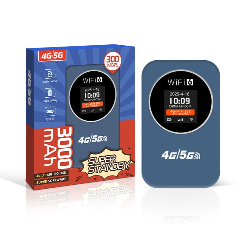 4G Portable MiFi Wireless Mobile Router with SIM Card Slot for Internet Access, All-Network Compatible