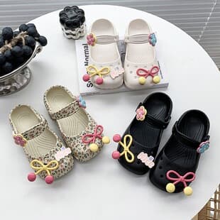 Parent-Child Ballet Kids Croc Sandals Summer Comfortable Girls Shoes, Toddler Girls Casual Beach Sandals for Big Kids